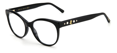 Designer Women Jimmy Choo Eyeglasses: JC336 - Black- SpecSMART Eye Clinic (Diagonal View)